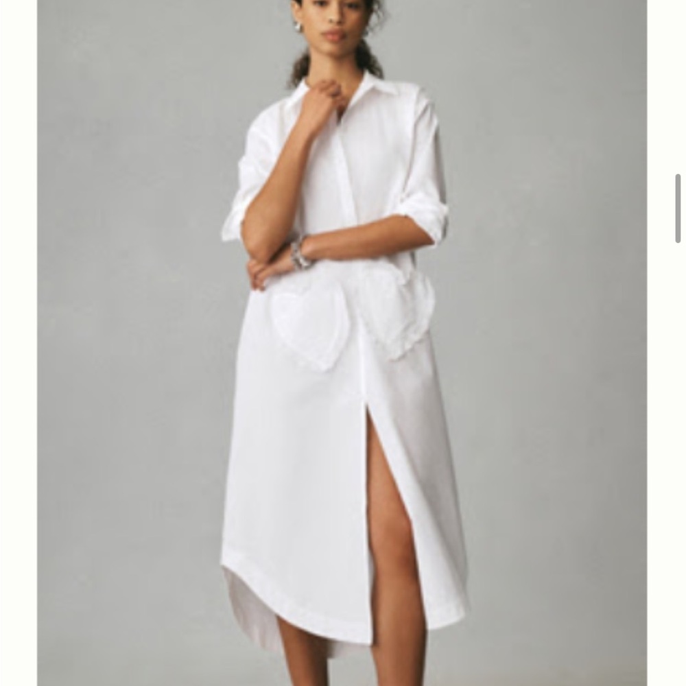 Maeve White Midi Dress